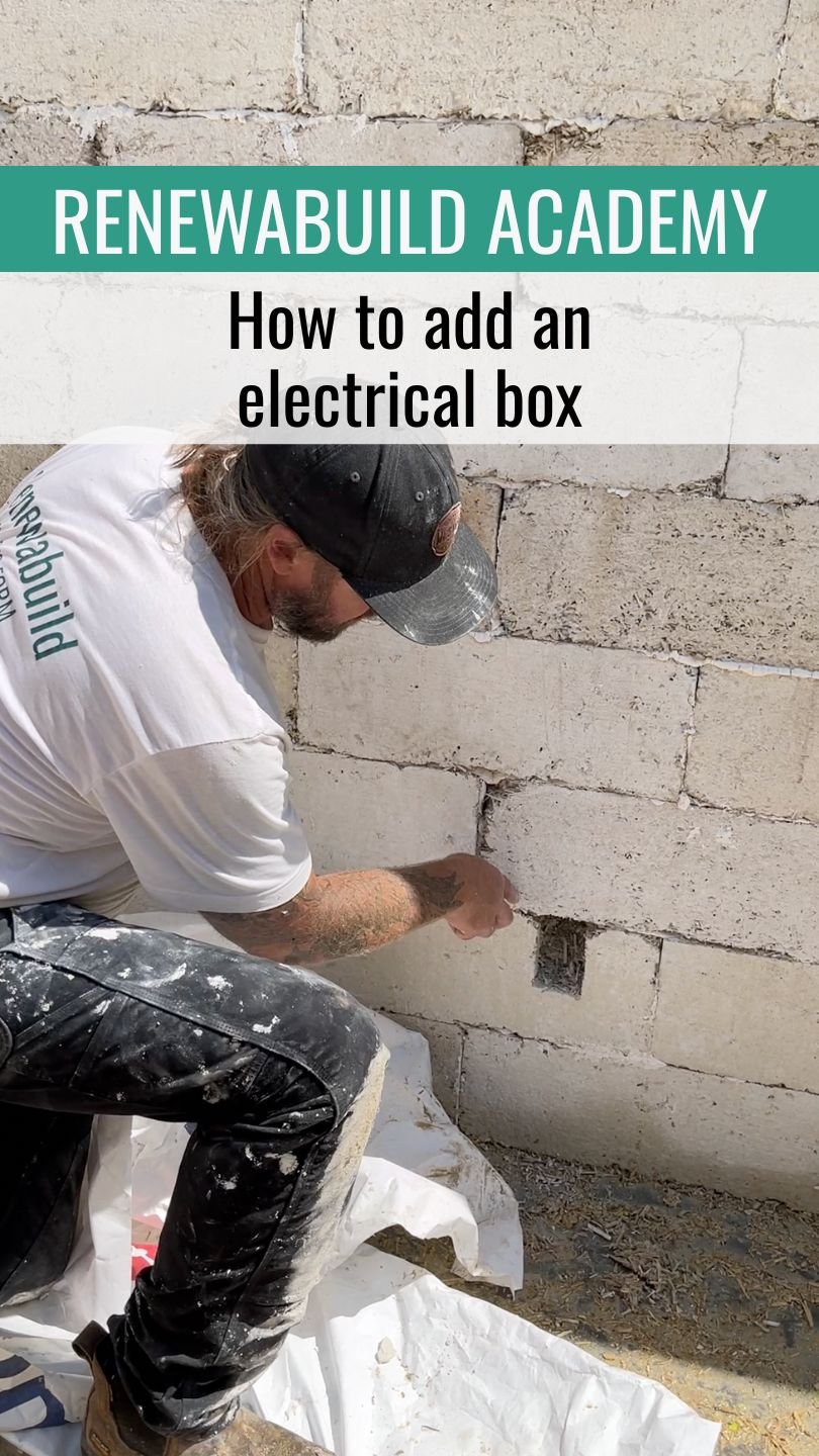 Renewabuild Academy how to add an electrical box