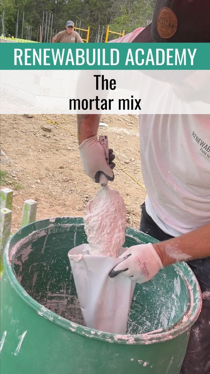 Renewabuild Academy mortar mix
