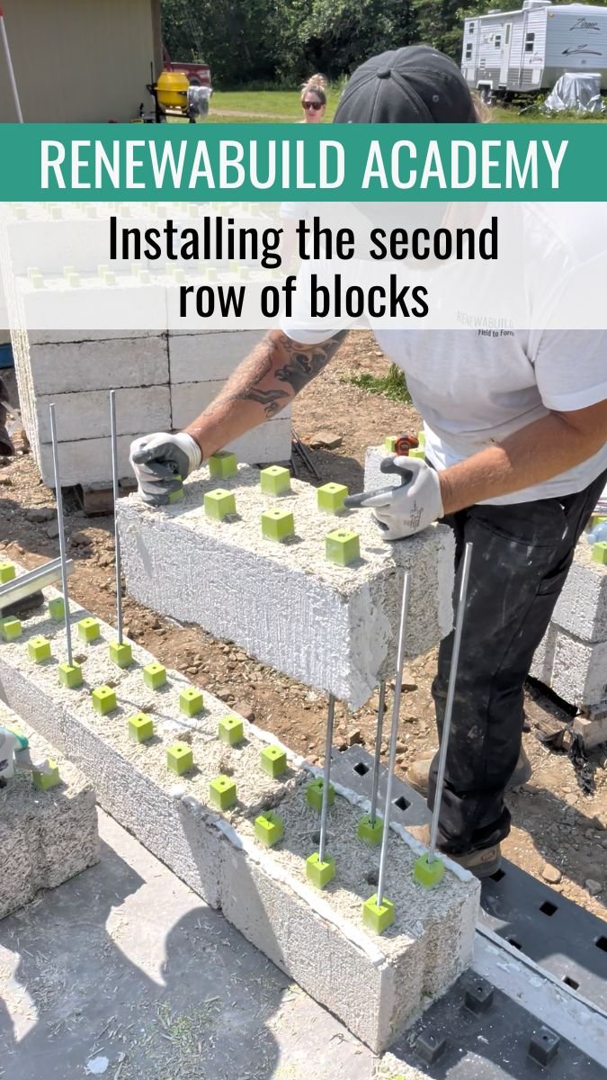 Renewabuild Academy the second row of blocks